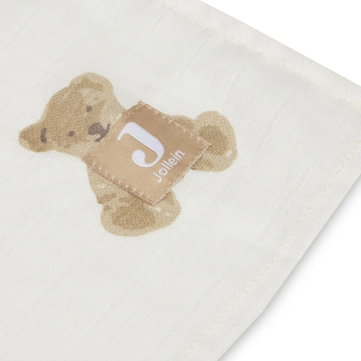 Муслиновая пеленка Jollein Teddy Bear, 115x115 см, 2 шт.