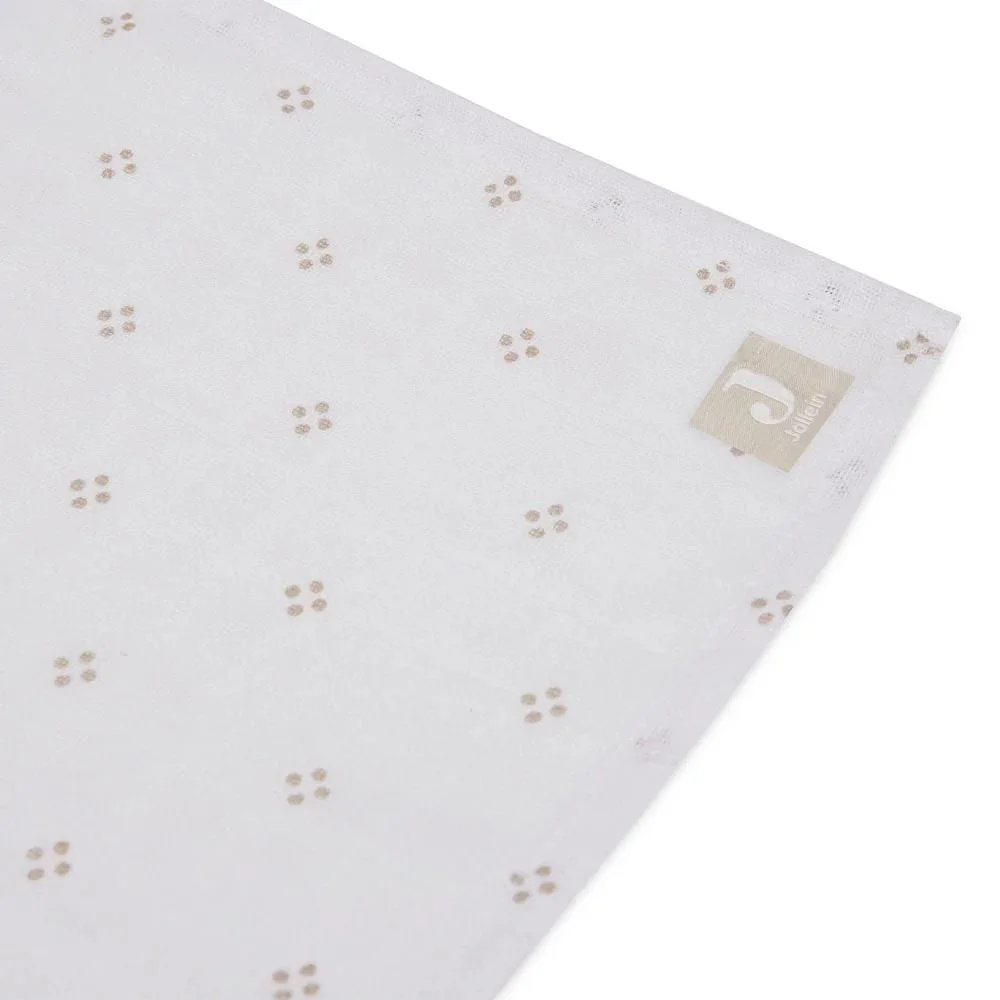 Муслиновая пеленка Jollein Pointelle Biscuit GOTS, 115 x 115 см