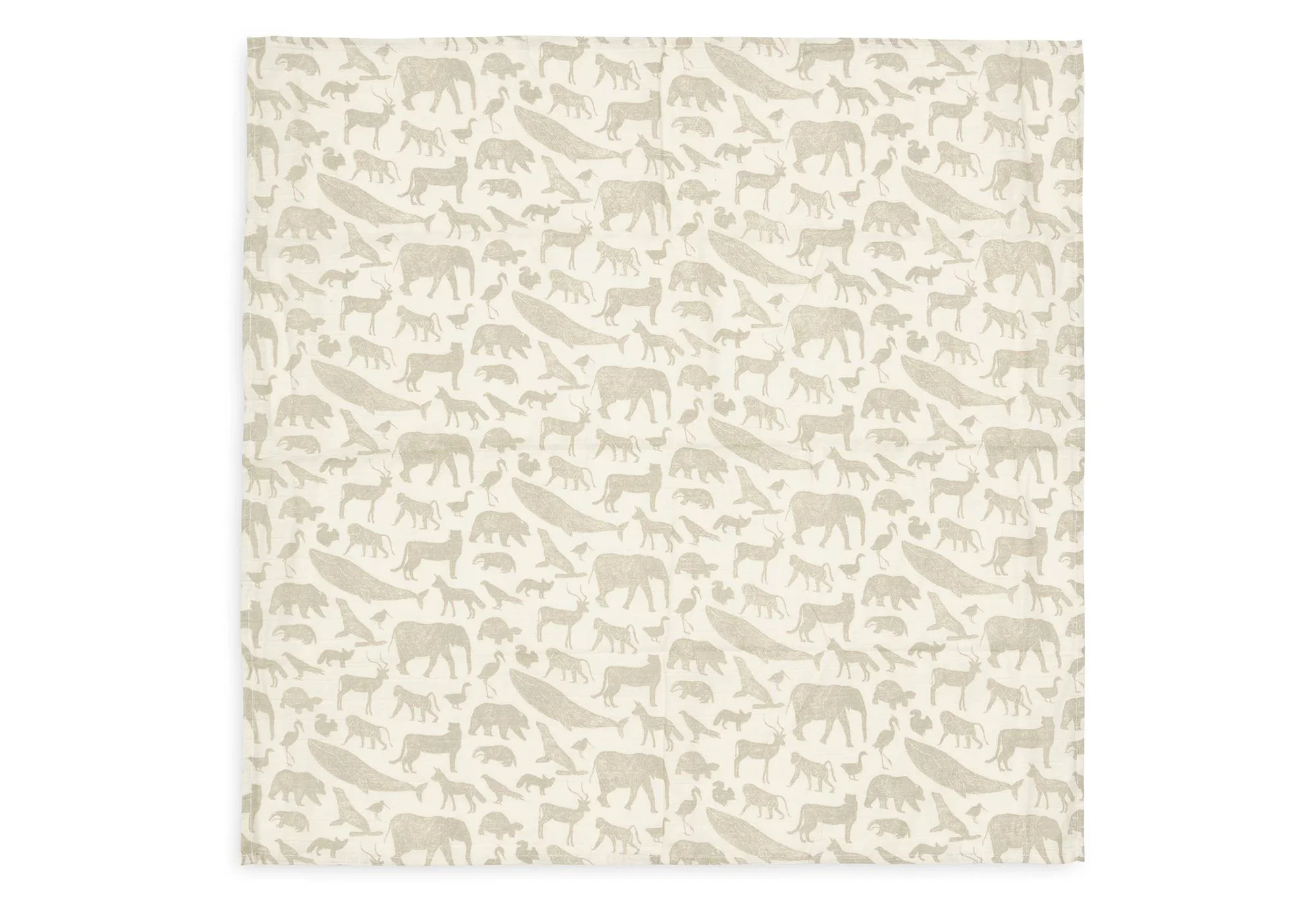 Муслиновые пеленки Jollein Animals, цвет оливковый, 70x70 см, 3 шт.