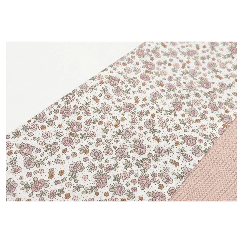 Простыня для детской кроватки Jollein Retro Flowers, 75x100 см foto