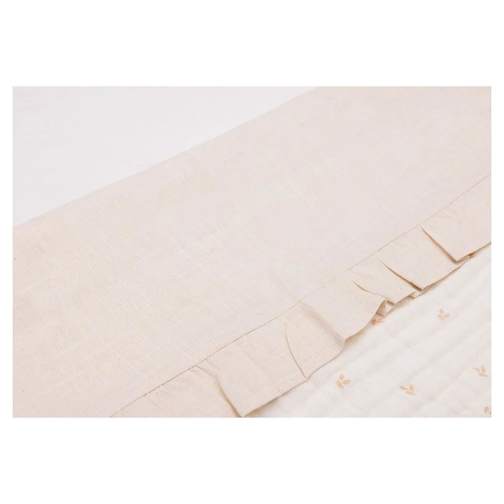 Cearsaf pentru leagan Jollein Ruffle Natural, 75x100 cm foto