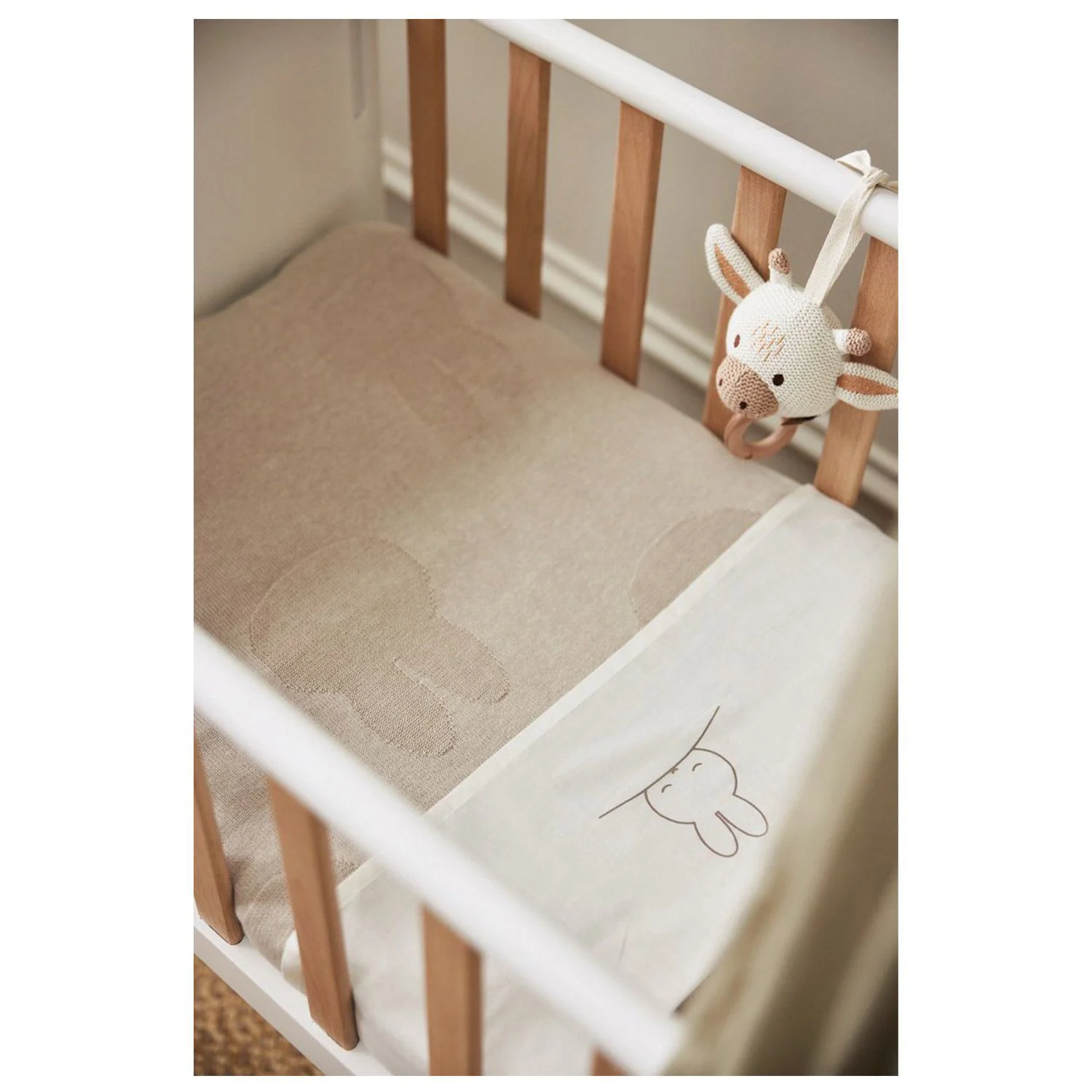 Простыня для детской кроватки Jollein Sleepy Miffy Funghi, 75x100 см foto