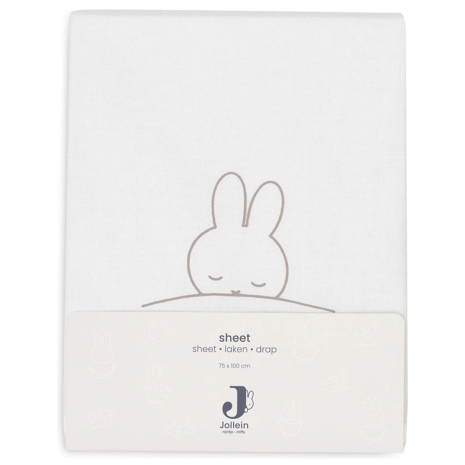 Простыня для детской кроватки Jollein Sleepy Miffy Funghi, 75x100 см foto