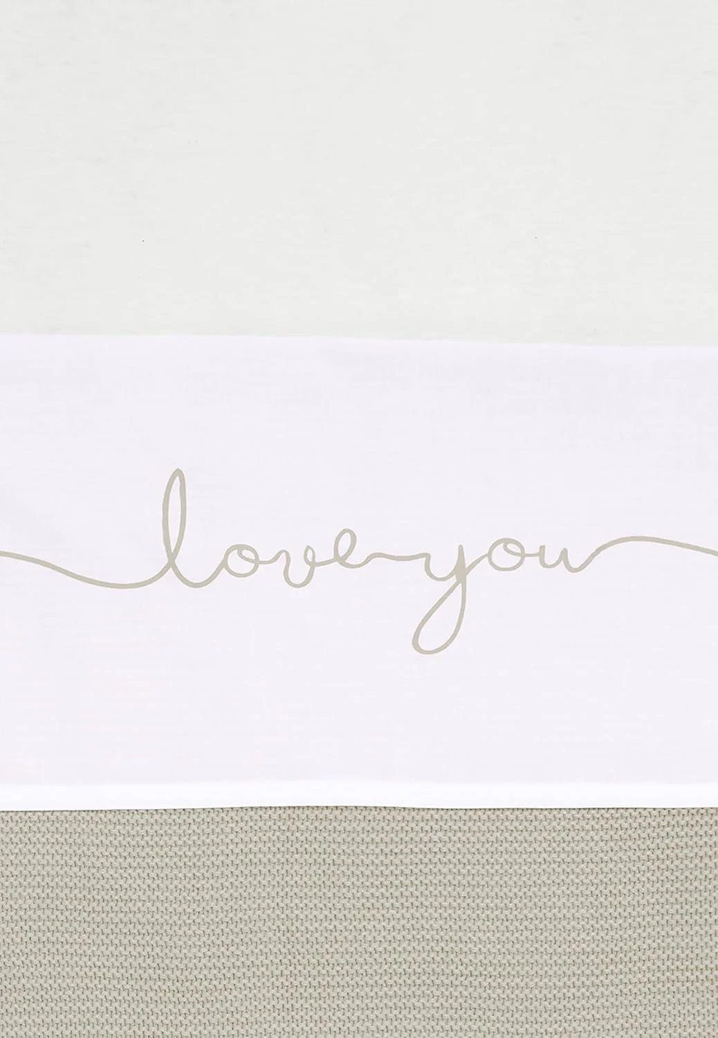Cearsaf pentru patut Jollein Love you Nougat, 120x150 cm foto