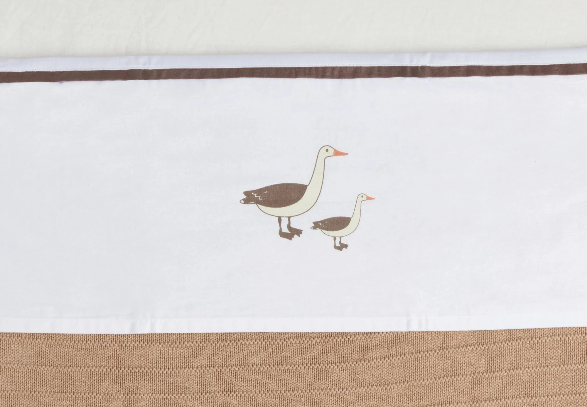 Cearsaf pentru leagan Jollein Goose Ivory, 75x100 cm foto