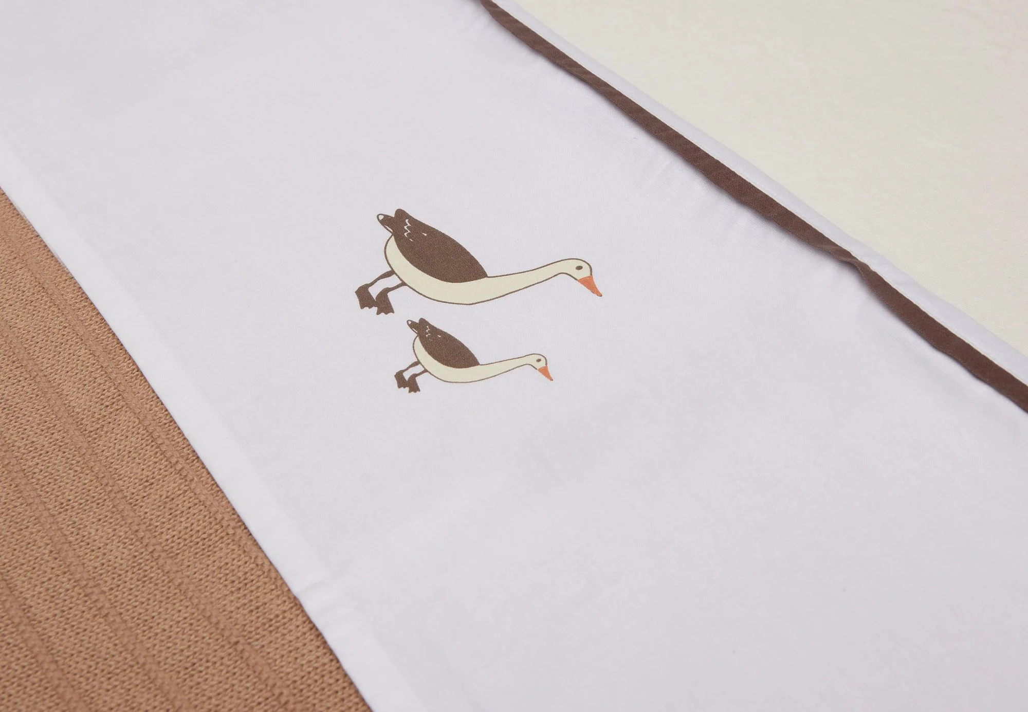 Cearsaf pentru leagan Jollein Goose Ivory, 75x100 cm foto