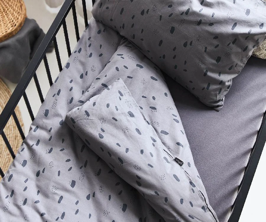Cearsaf cu elastic Jollein Jersey Storm Grey, 120x60 cm foto