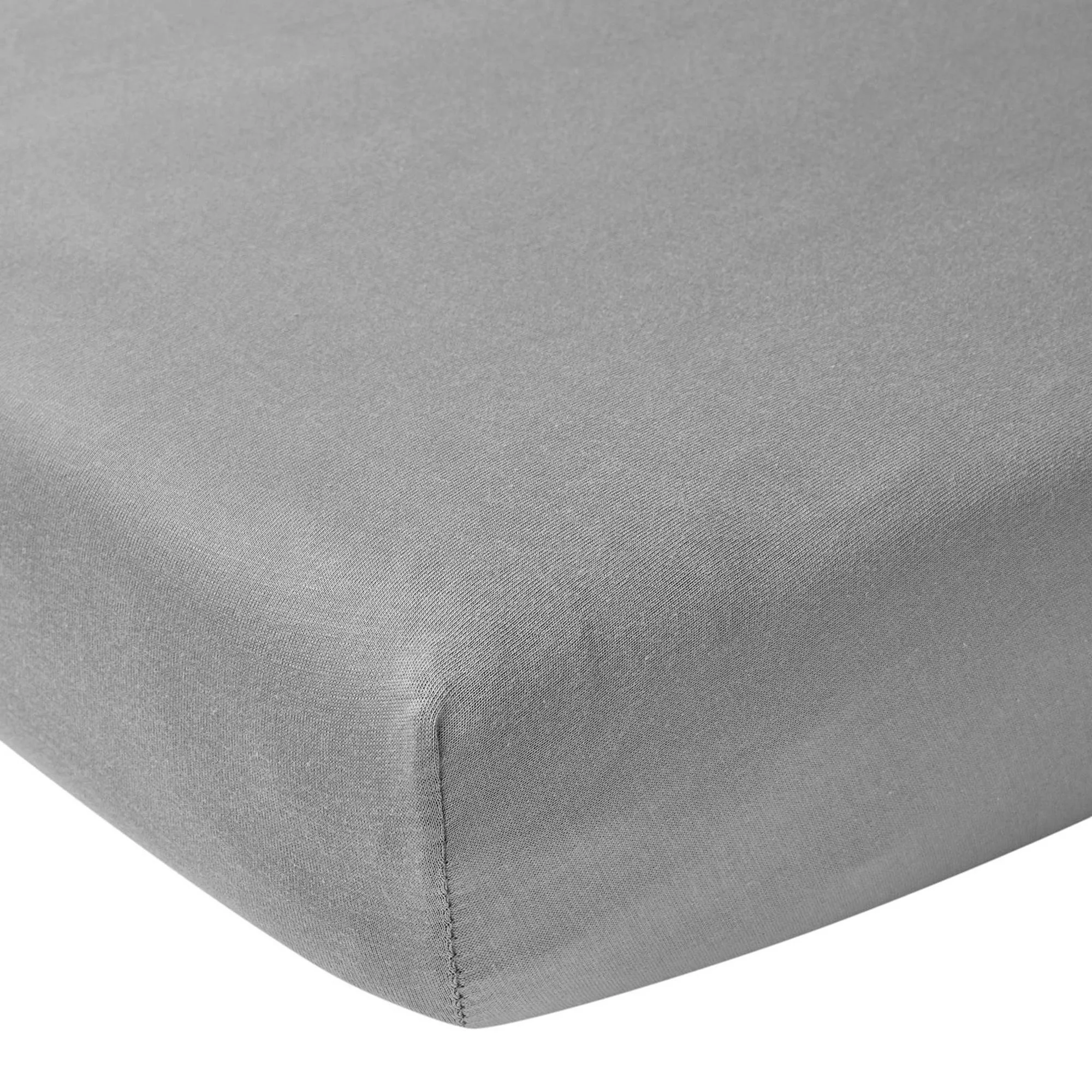 Cearsaf cu elastic Jollein Jersey Storm Grey, 120x60 cm foto