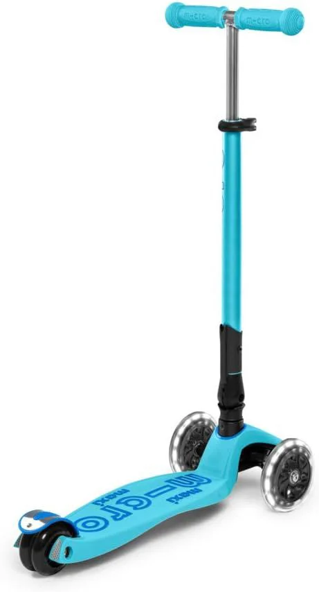 Trotineta Micro Maxi Deluxe Foldable LED Bright Blue foto