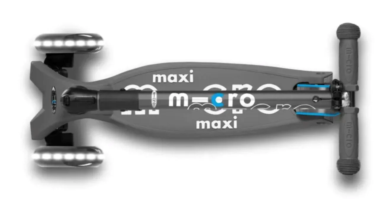 Trotineta Micro Maxi Deluxe Foldable LED Volcano Grey foto