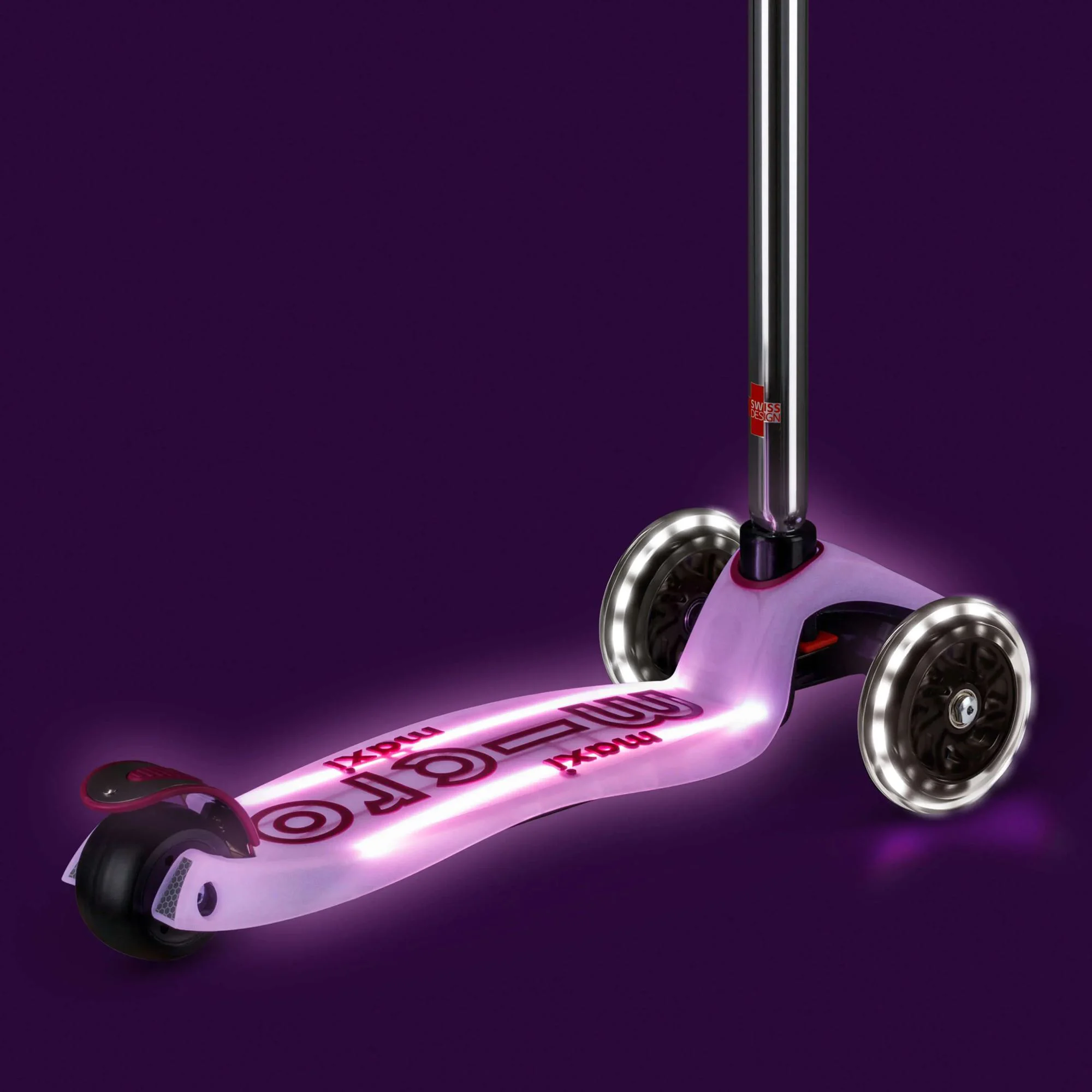 Самокат Micro Maxi Deluxe Glow LED Plus Luminous Purple