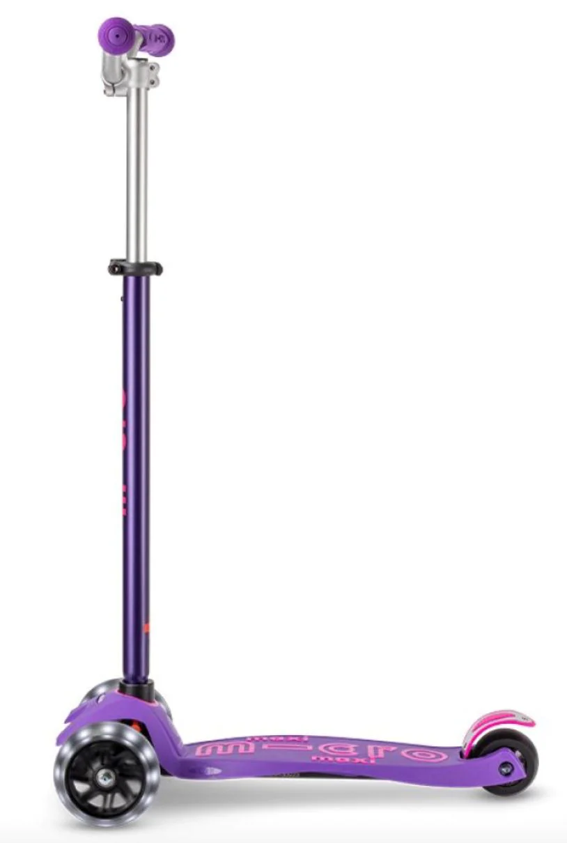 Trotineta Micro Maxi Deluxe Pro LED Purple Pink foto