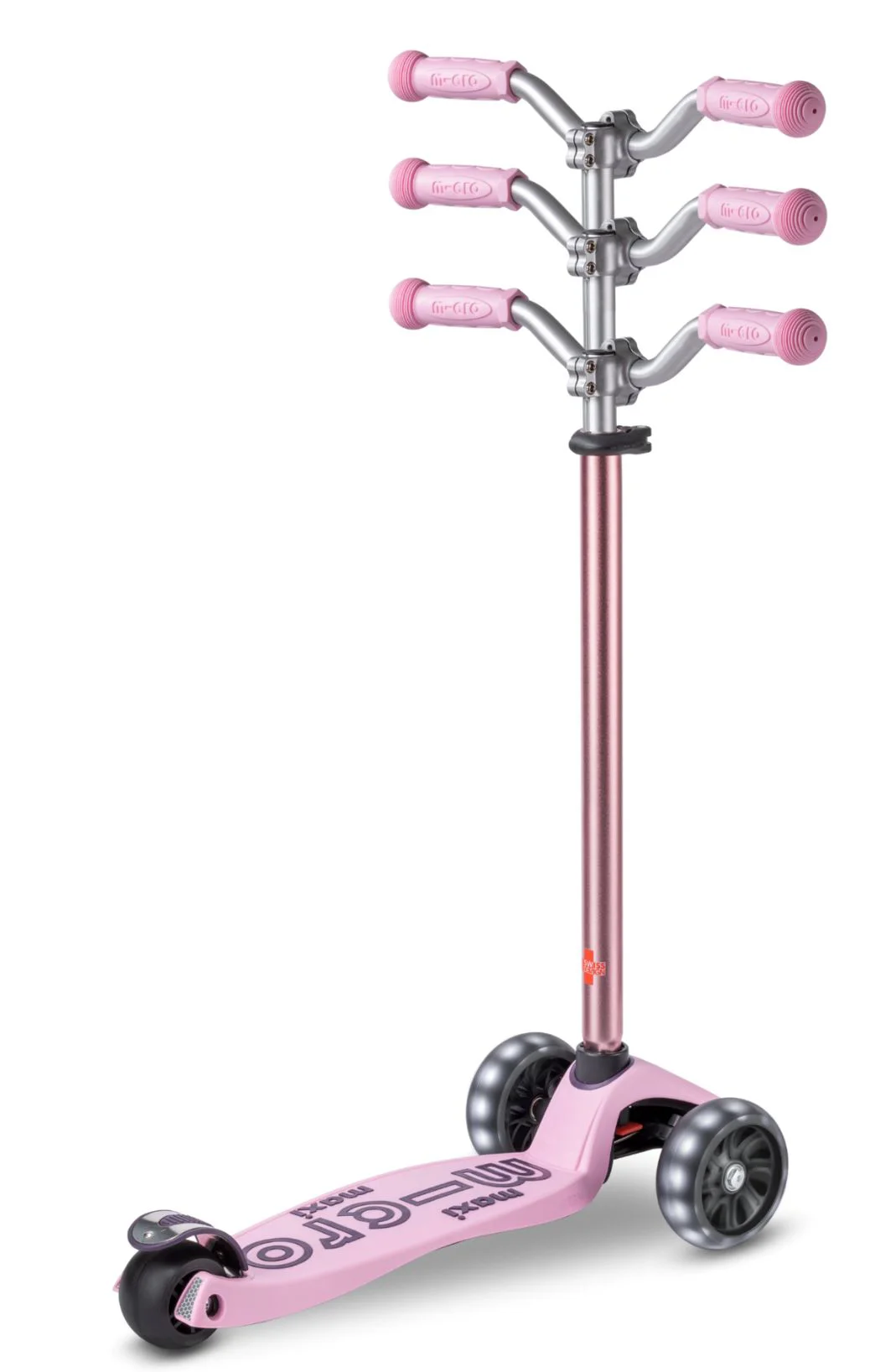 Trotineta Micro Maxi Deluxe Pro LED Rose foto