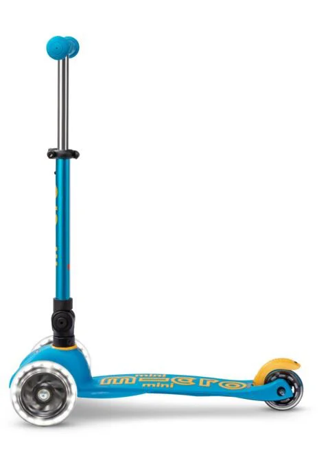 Trotineta pliabila Micro Mini Deluxe Foldable LED Ocean Blue