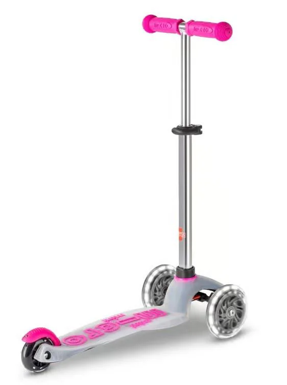 Trotineta Micro Mini Deluxe Flux LED Neon Pink foto