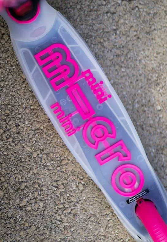 Trotineta Micro Mini Deluxe Flux LED Neon Pink foto