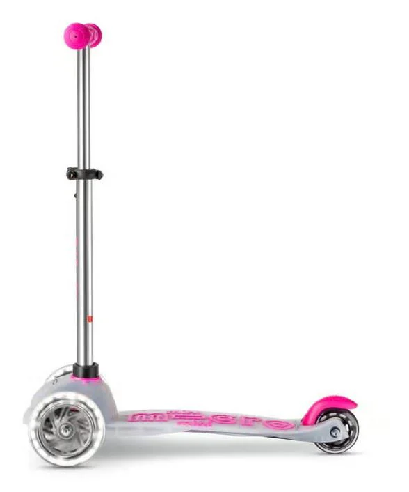 Trotineta Micro Mini Deluxe Flux LED Neon Pink foto
