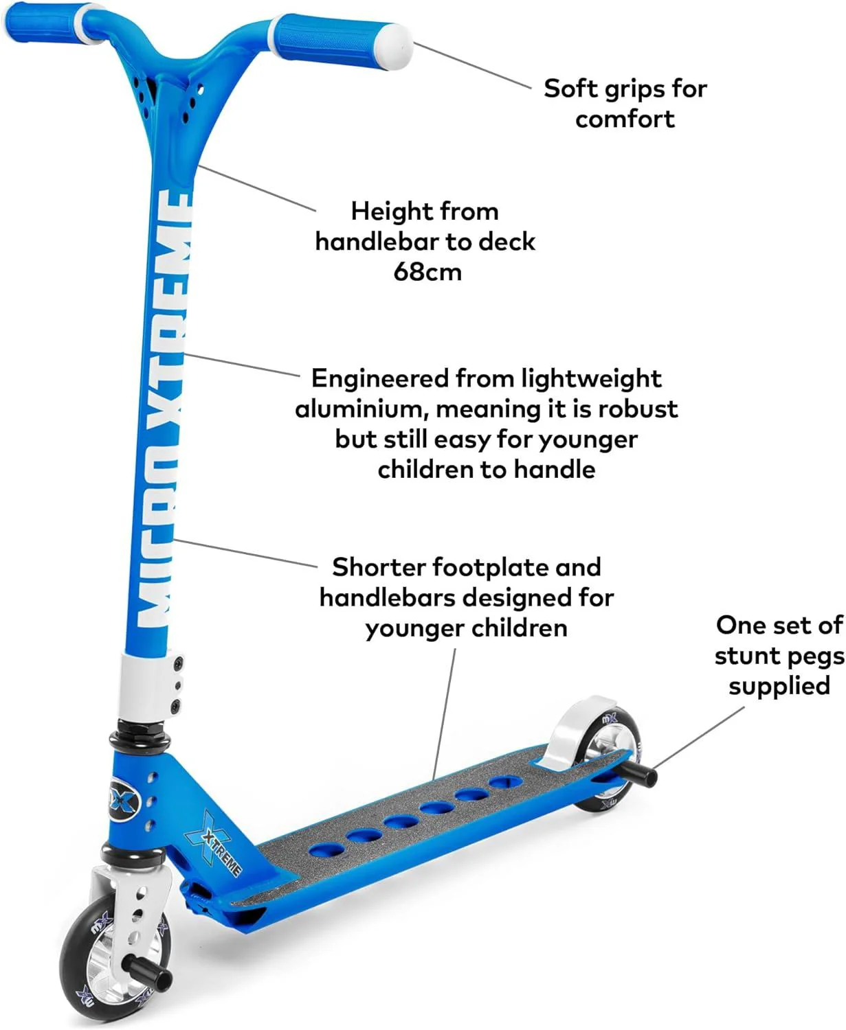 Trotineta pentru trucuri Micro Trixx 2.0 Ocean Blue foto