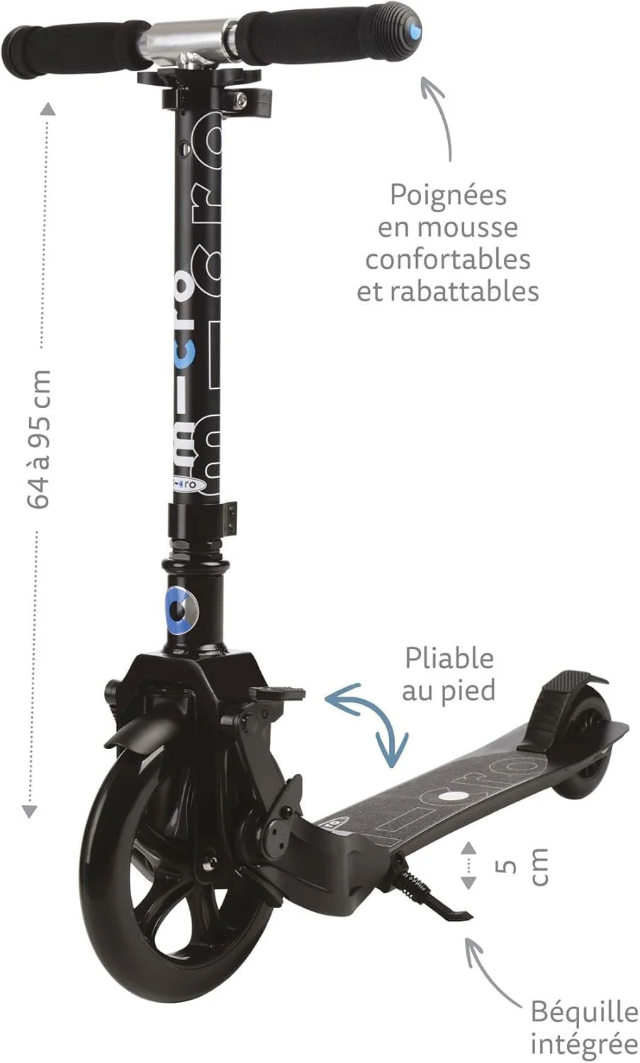 Trotineta Micro Eazy Black foto