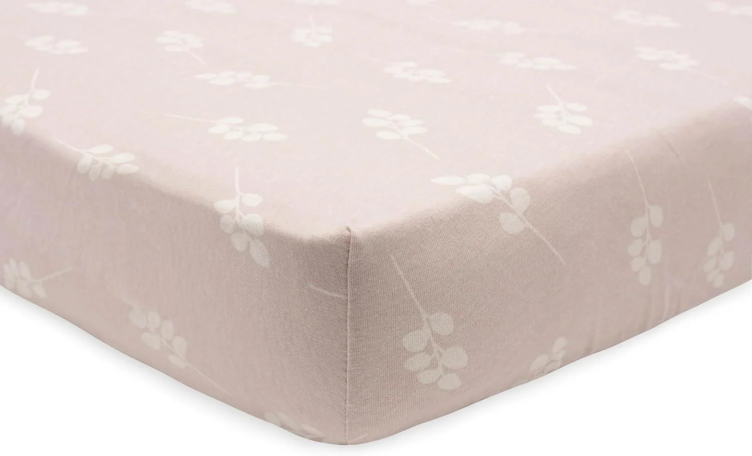 Cearsaf cu elastic Jollein Jersey Twig Wild Rose, 120x60 cm foto