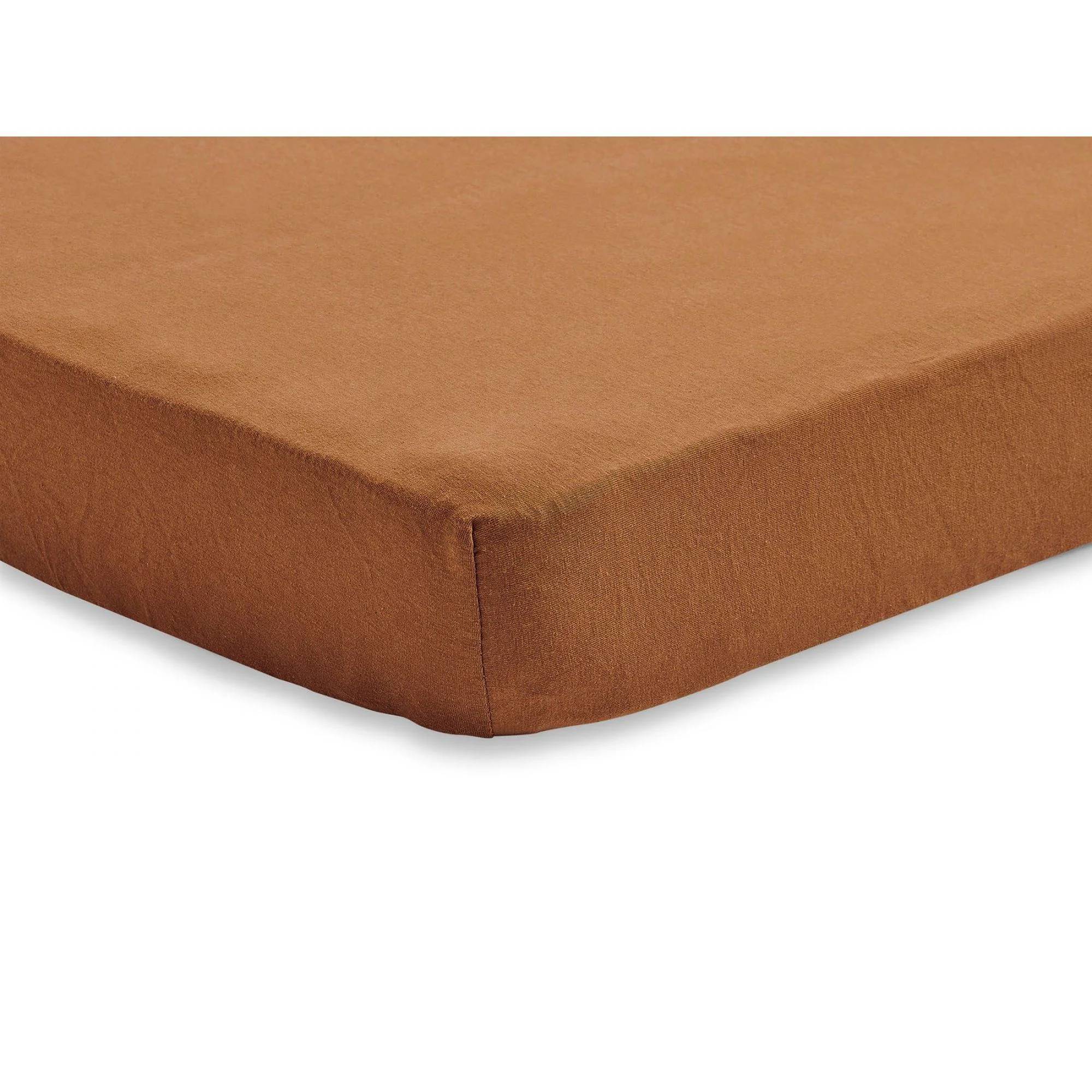 Cearsaf cu elastic Jollein Jersey Caramel/Biscuit, 120x60 cm, 2 buc. foto