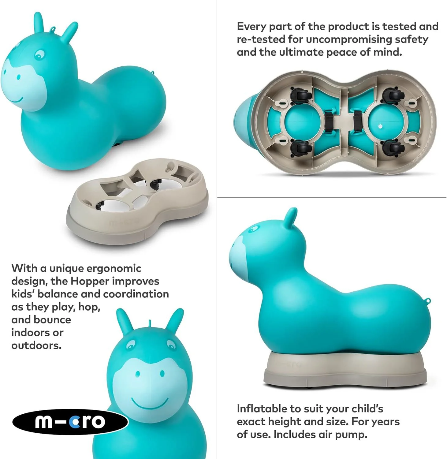 Tolocar Ride-On Micro Air Hopper II Aqua