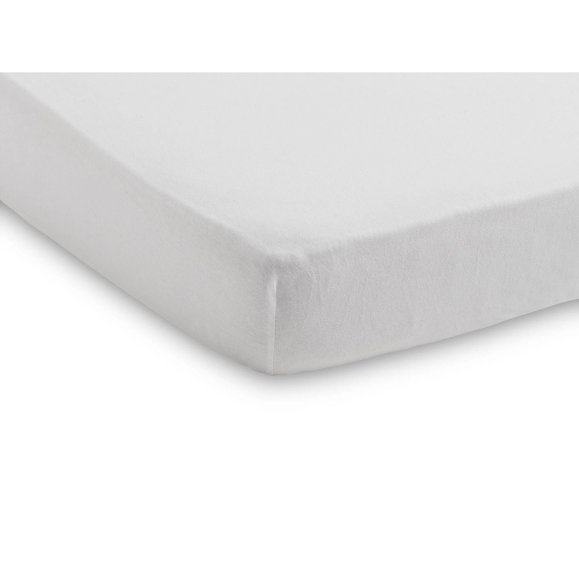Cearsaf cu elastic Jollein Jersey White, 120x60 cm foto