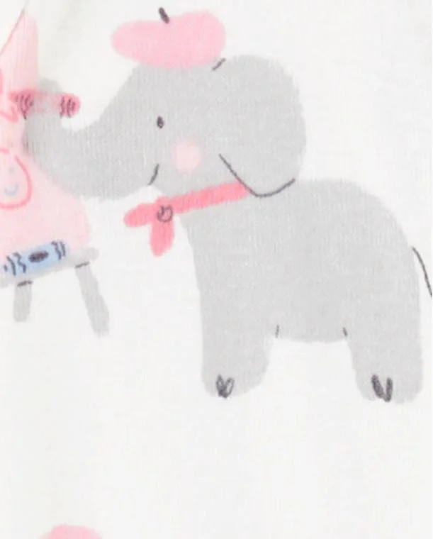 Carter's Пижама Ivory-Pink Elephant foto
