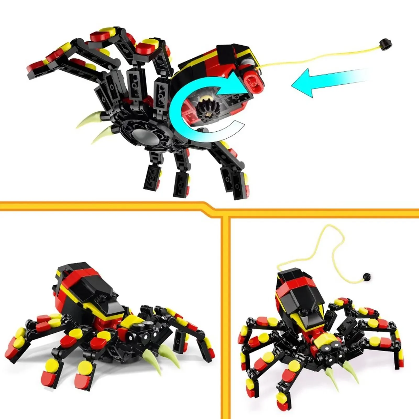 Set de constructie 3 in 1 LEGO Creator Paianjen surprinzator, 153 el.
