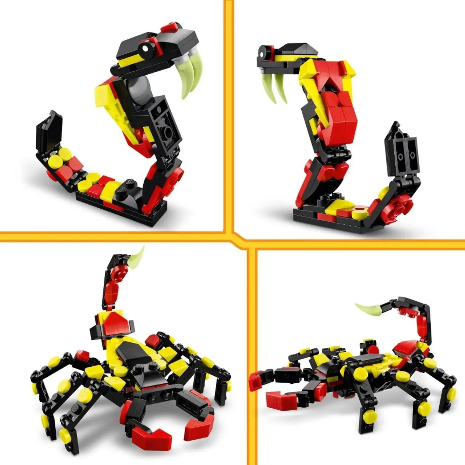 Set de constructie 3 in 1 LEGO Creator Paianjen surprinzator, 153 el.