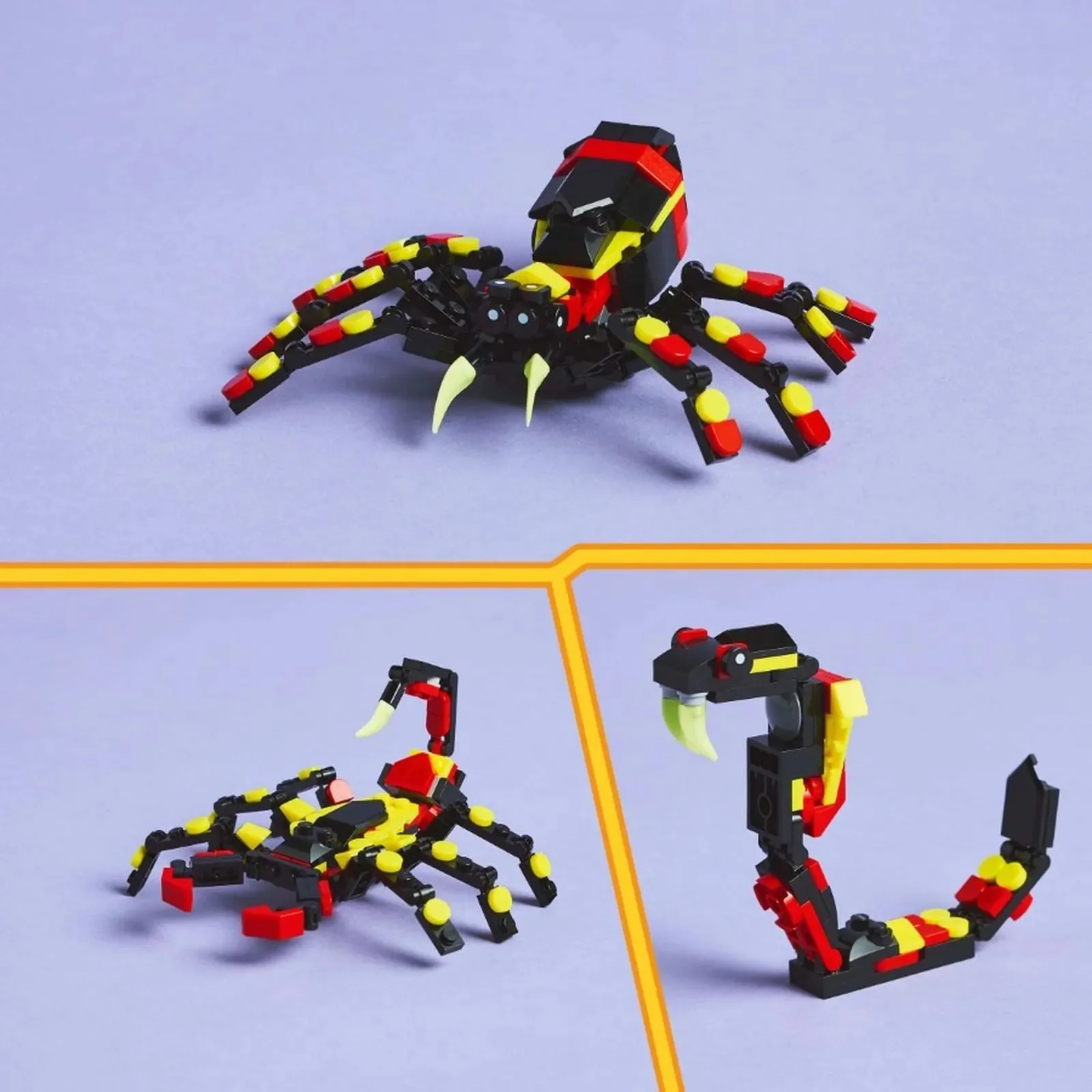 Set de constructie 3 in 1 LEGO Creator Paianjen surprinzator, 153 el.
