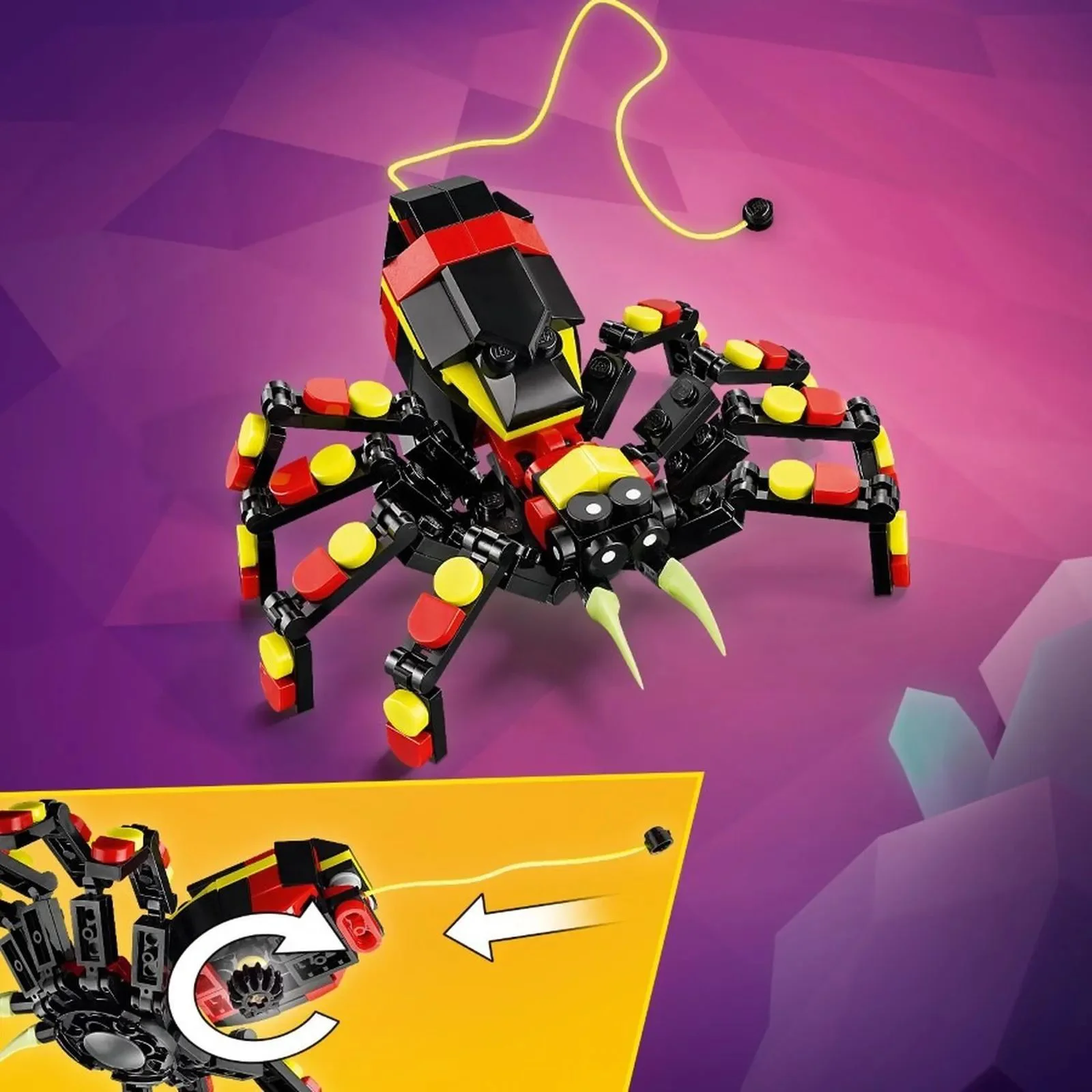Set de constructie 3 in 1 LEGO Creator Paianjen surprinzator, 153 el.