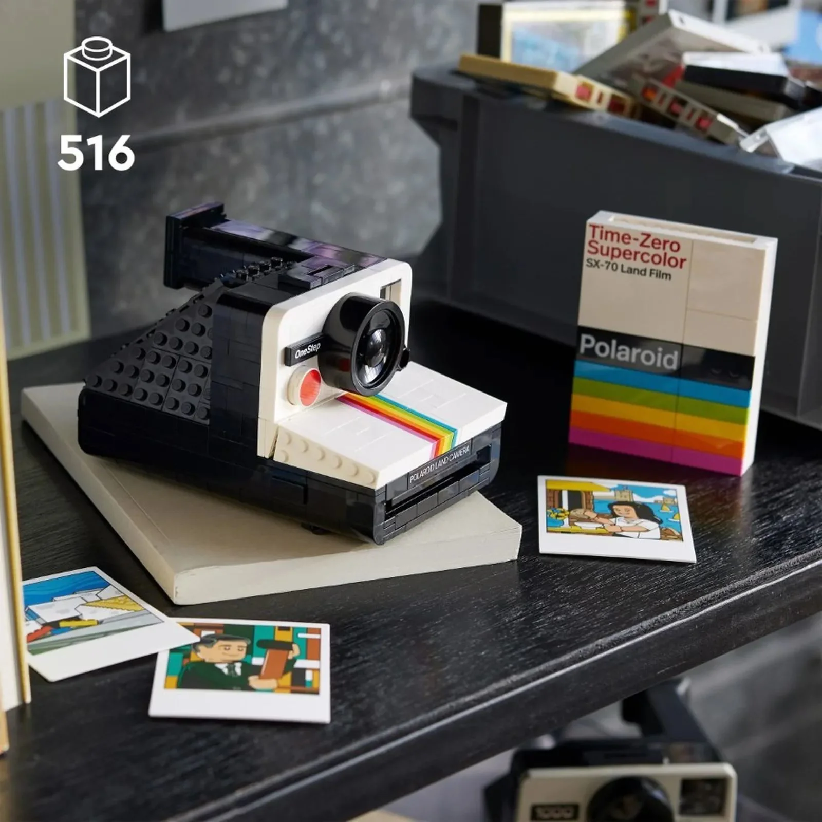 Set de constructie LEGO Ideas Camera Foto Polaroid OneStep SX-70, 516 el. foto
