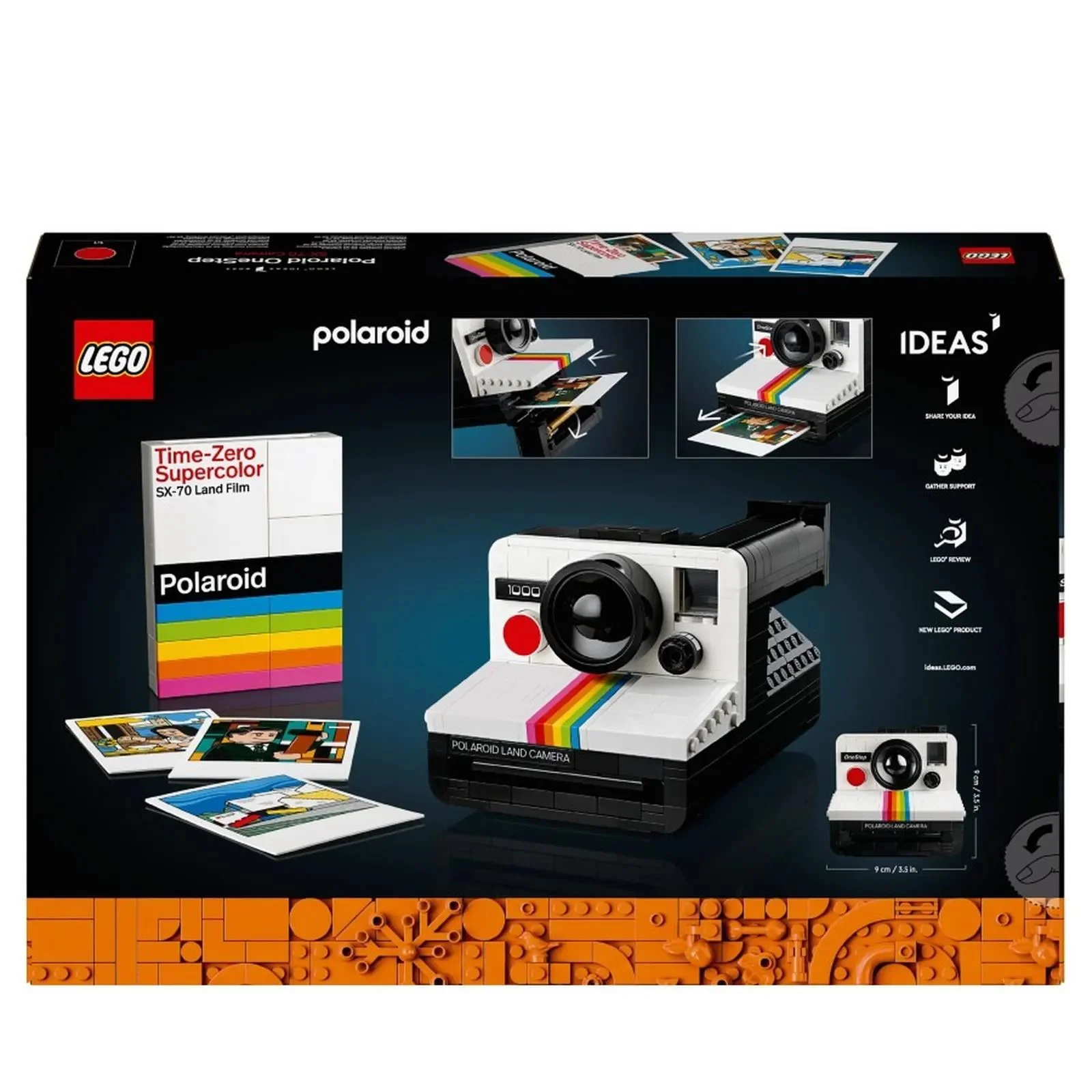 Set de constructie LEGO Ideas Camera Foto Polaroid OneStep SX-70, 516 el. foto