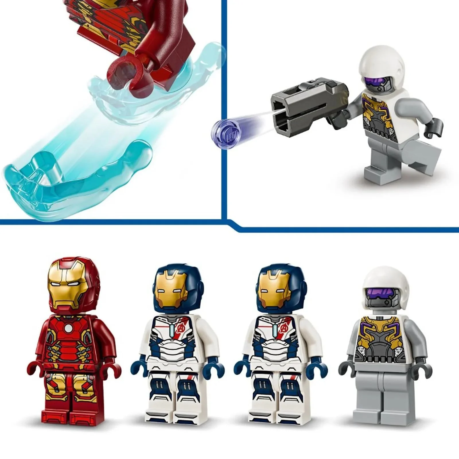 Set de constructie LEGO Marvel Iron Man si Legiunea de Fier vs. Soldat Hydra, 135 el. foto