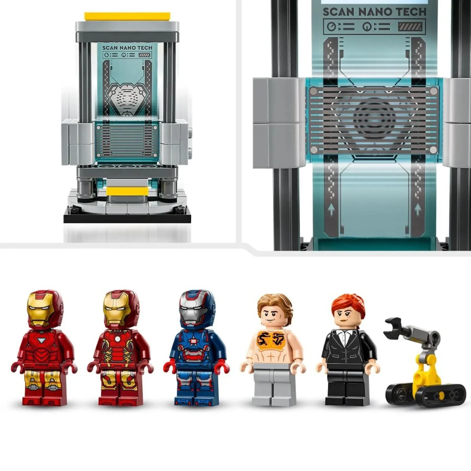 Set de constructie LEGO Marvel Laboratorul lui Iron Man: Sala armurilor, 384 el. foto