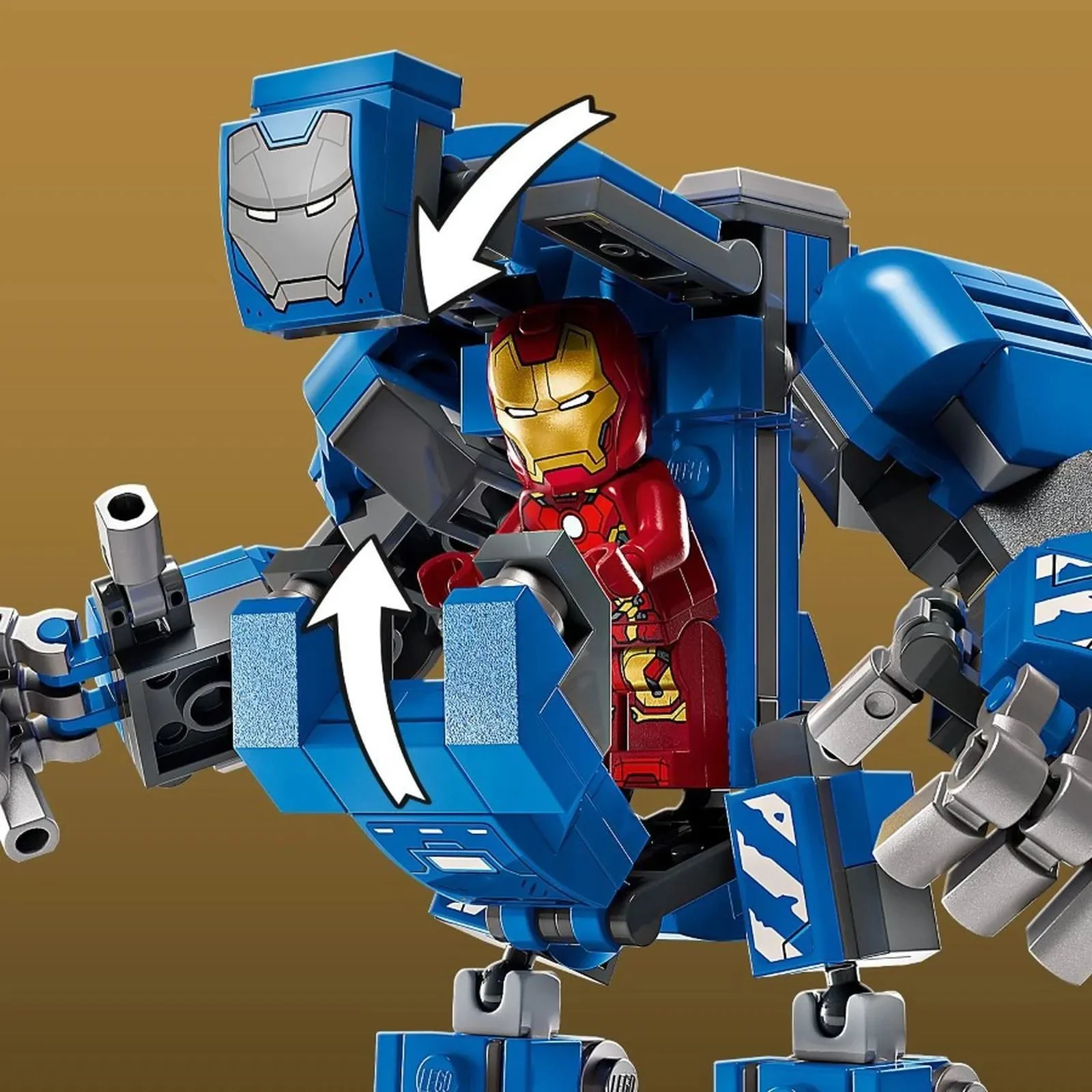 Set de constructie LEGO Marvel Laboratorul lui Iron Man: Sala armurilor, 384 el. foto