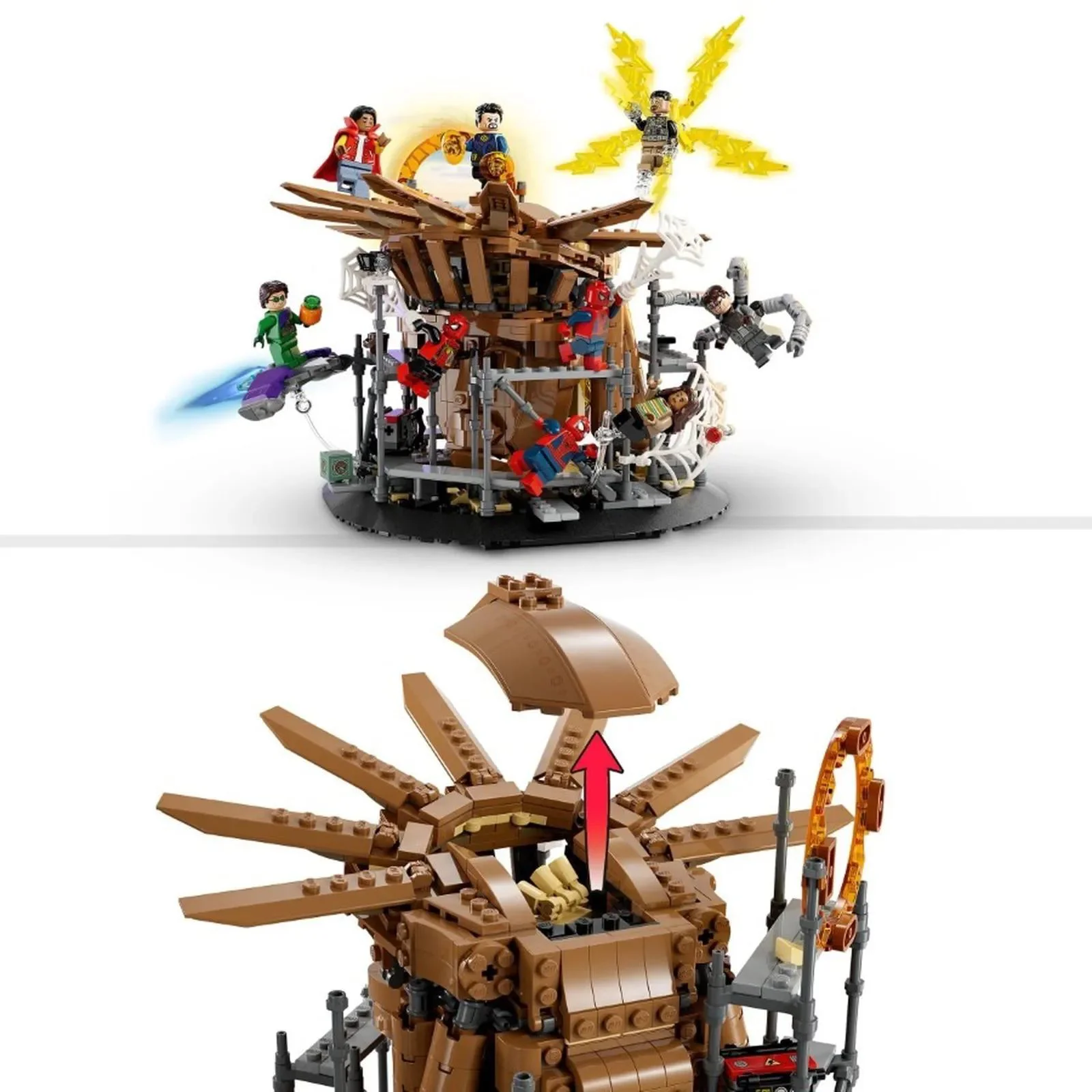 Set de constructie LEGO Marvel Lupta finala a Omului Paianjen, 900 el. foto
