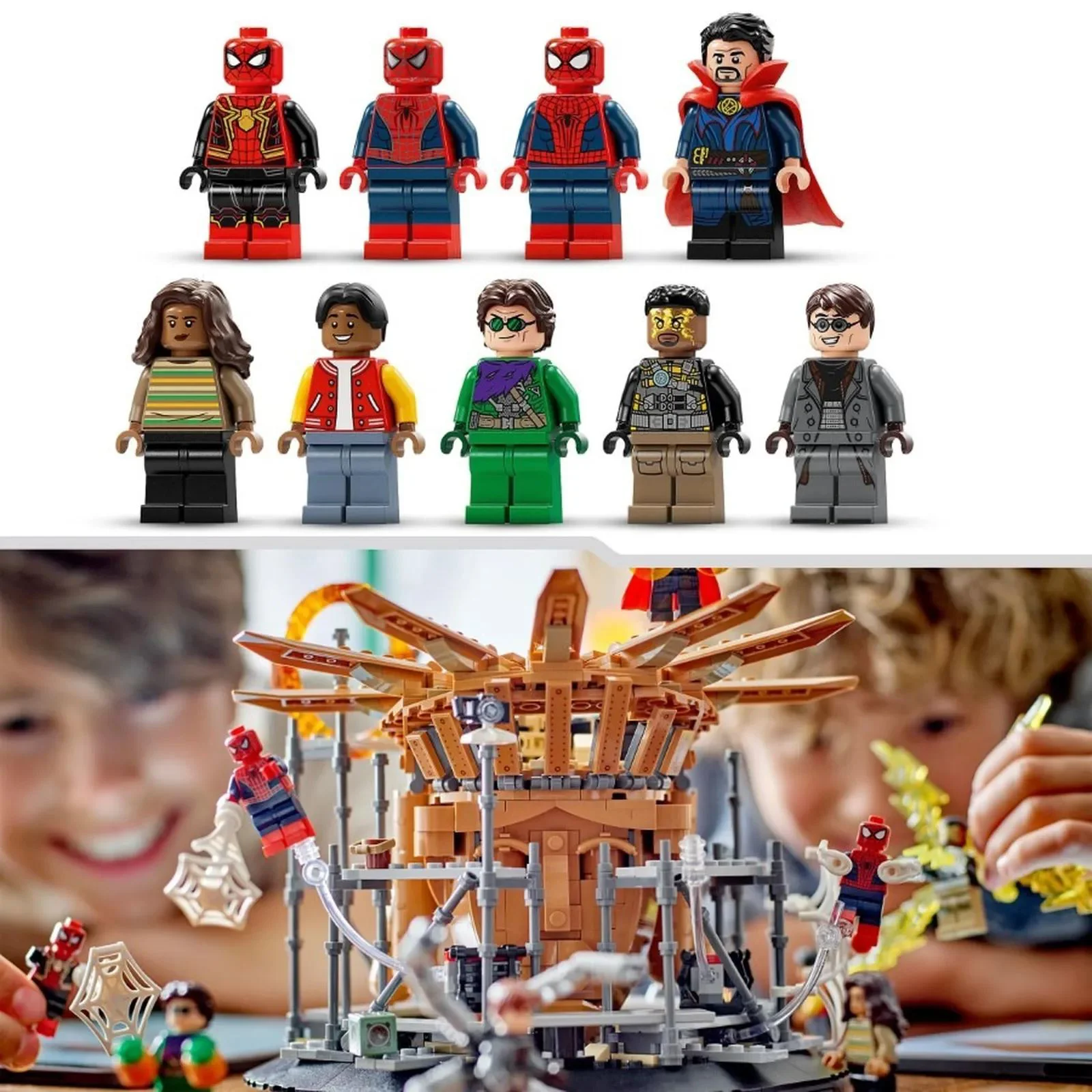 Set de constructie LEGO Marvel Lupta finala a Omului Paianjen, 900 el. foto