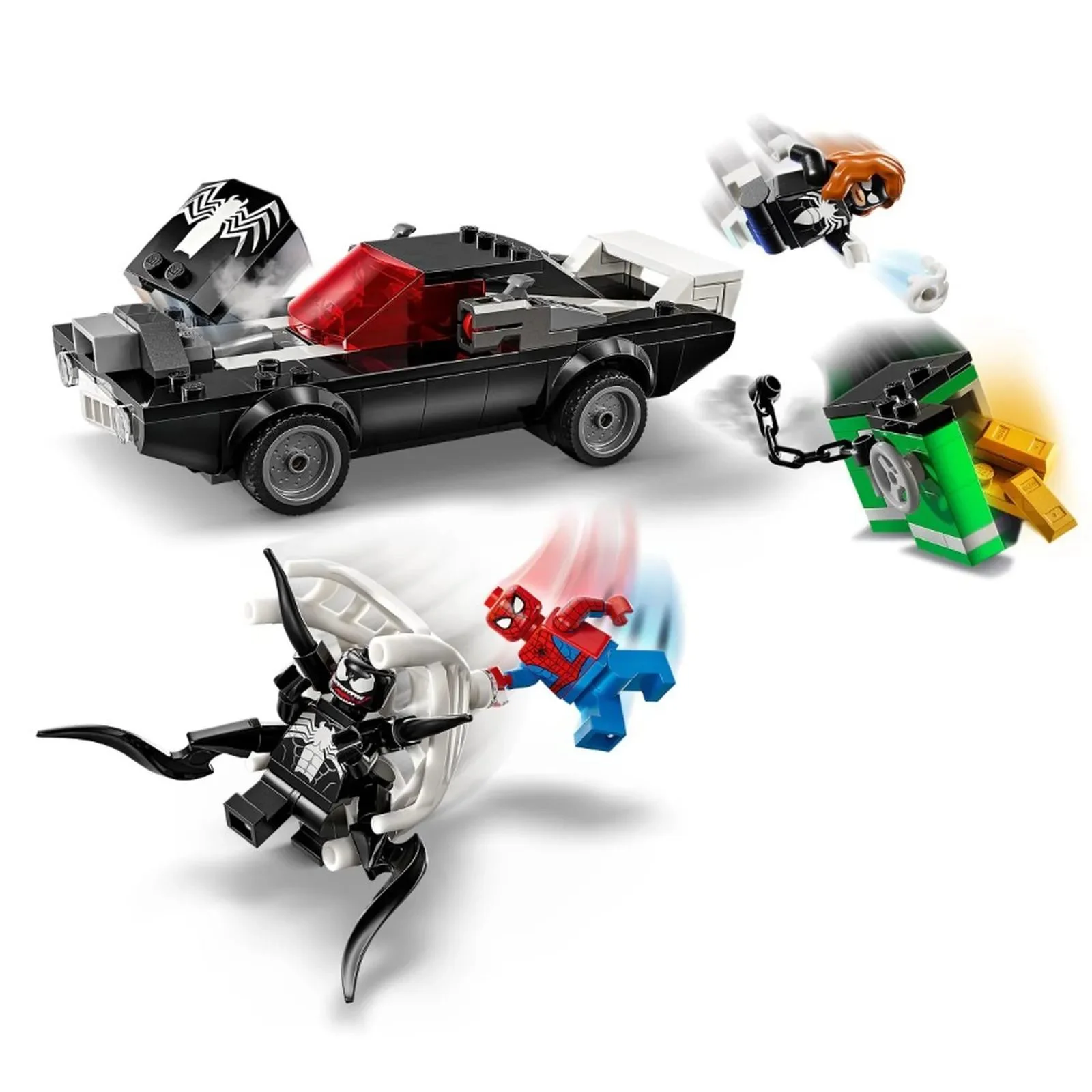 Set de constructie LEGO Marvel Omul Paianjen vs. Masina fortoasa a lui Venom, 254 el. foto