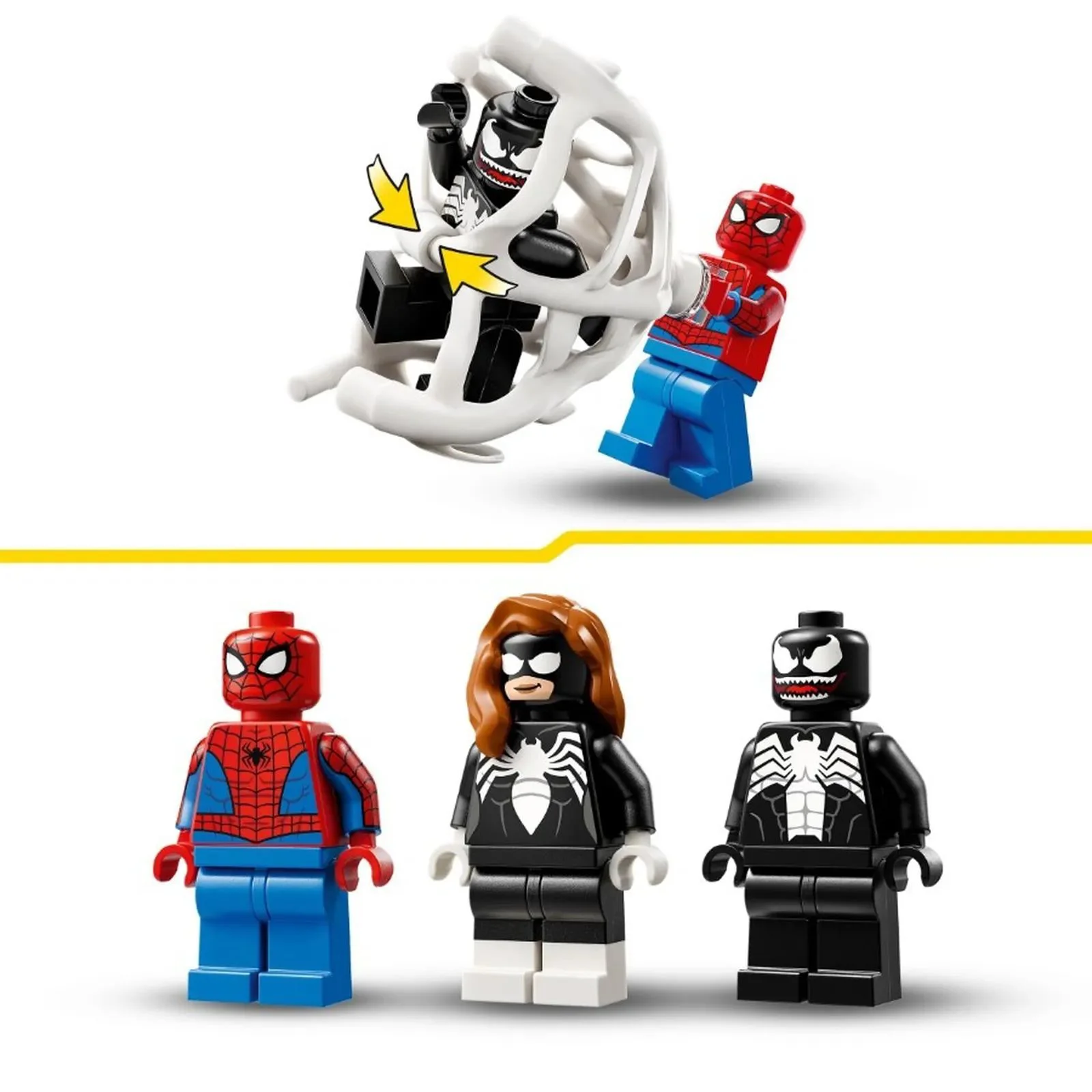 Set de constructie LEGO Marvel Omul Paianjen vs. Masina fortoasa a lui Venom, 254 el. foto