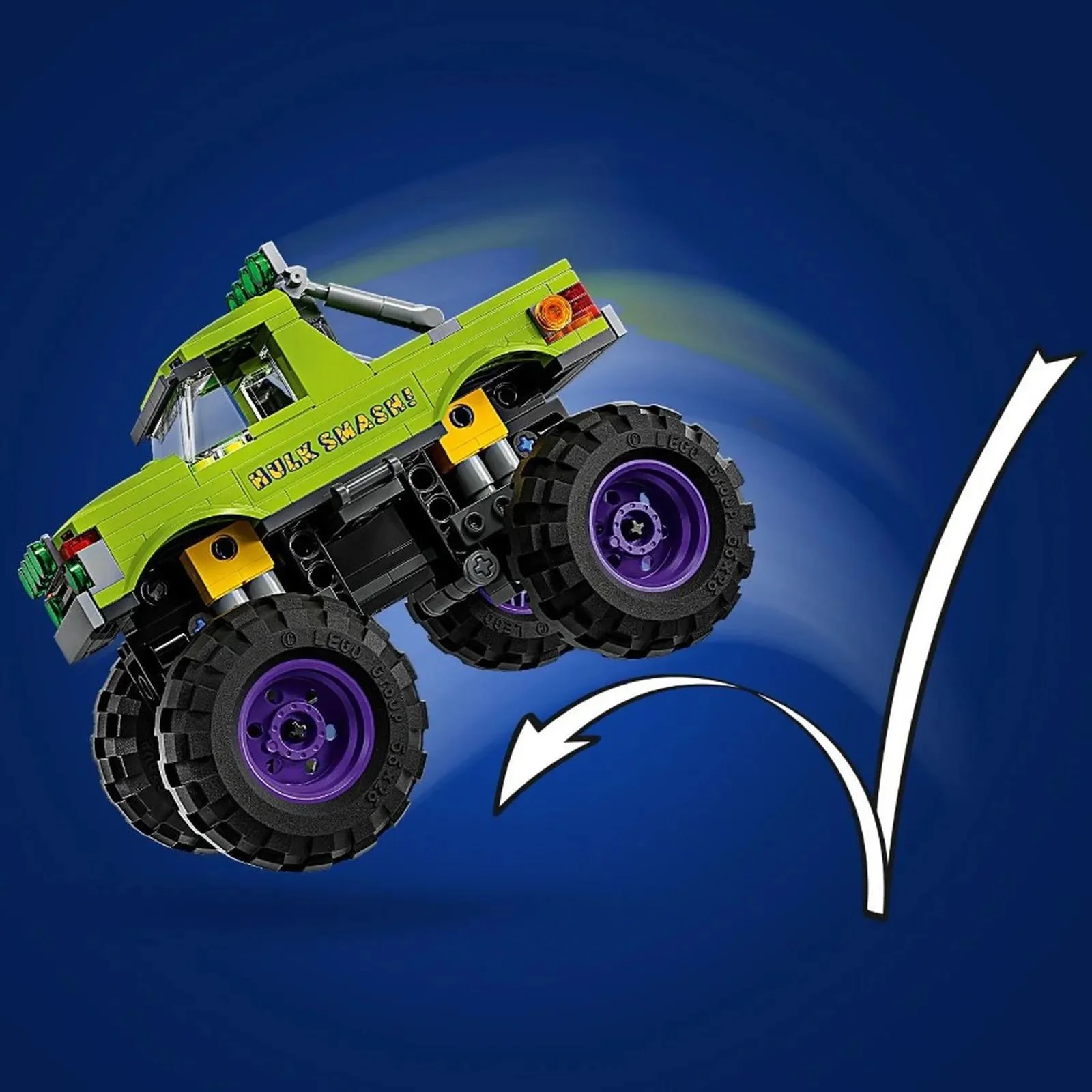 Set de constructie LEGO Marvel Hulk in vehicul de teren contra lui Thanos, 229 el. foto