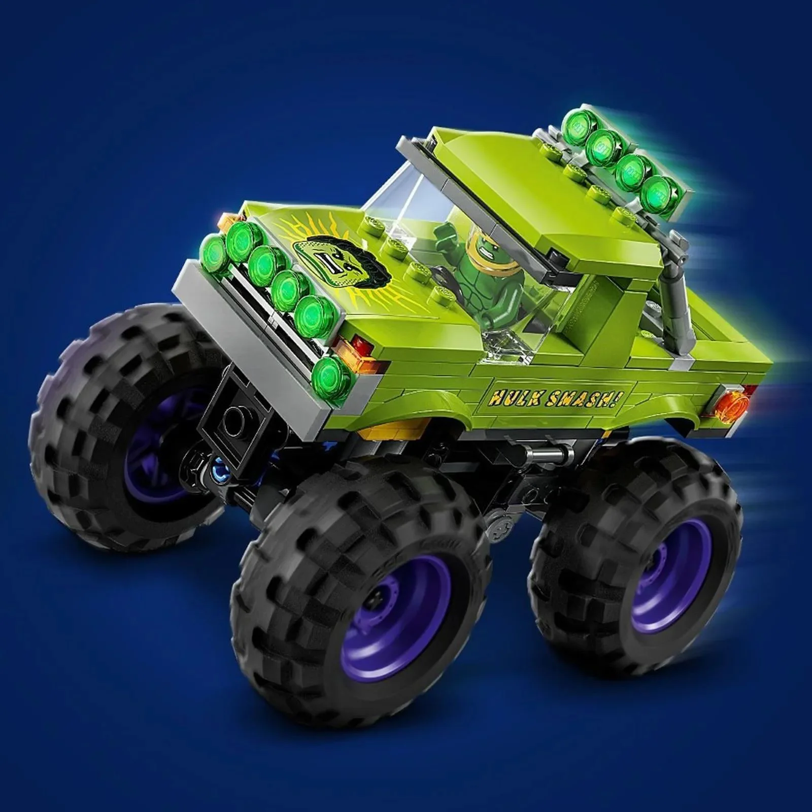 Set de constructie LEGO Marvel Hulk in vehicul de teren contra lui Thanos, 229 el. foto