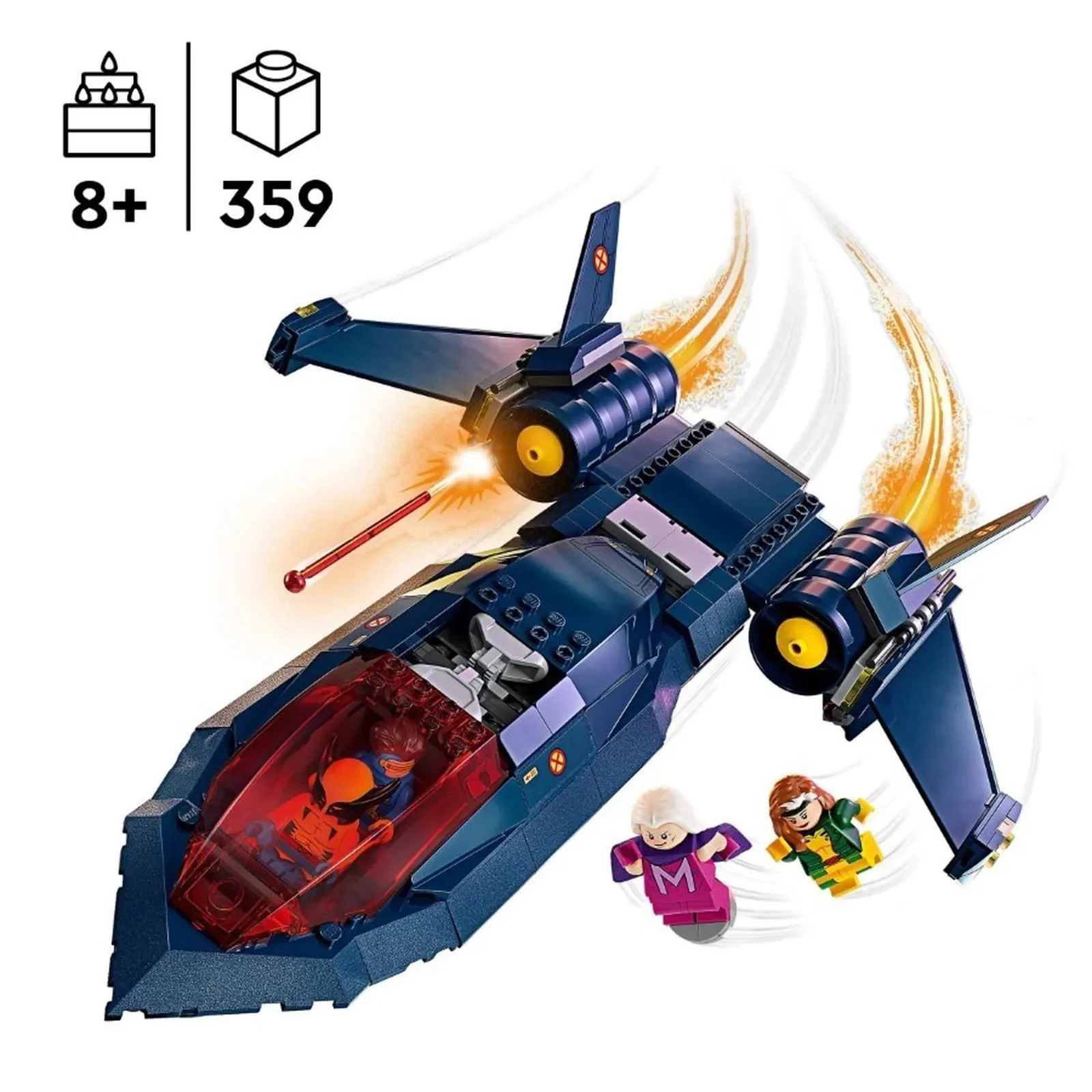 Set de constructie LEGO Marvel Avionul X-jet al X-MEN, 359 el. foto