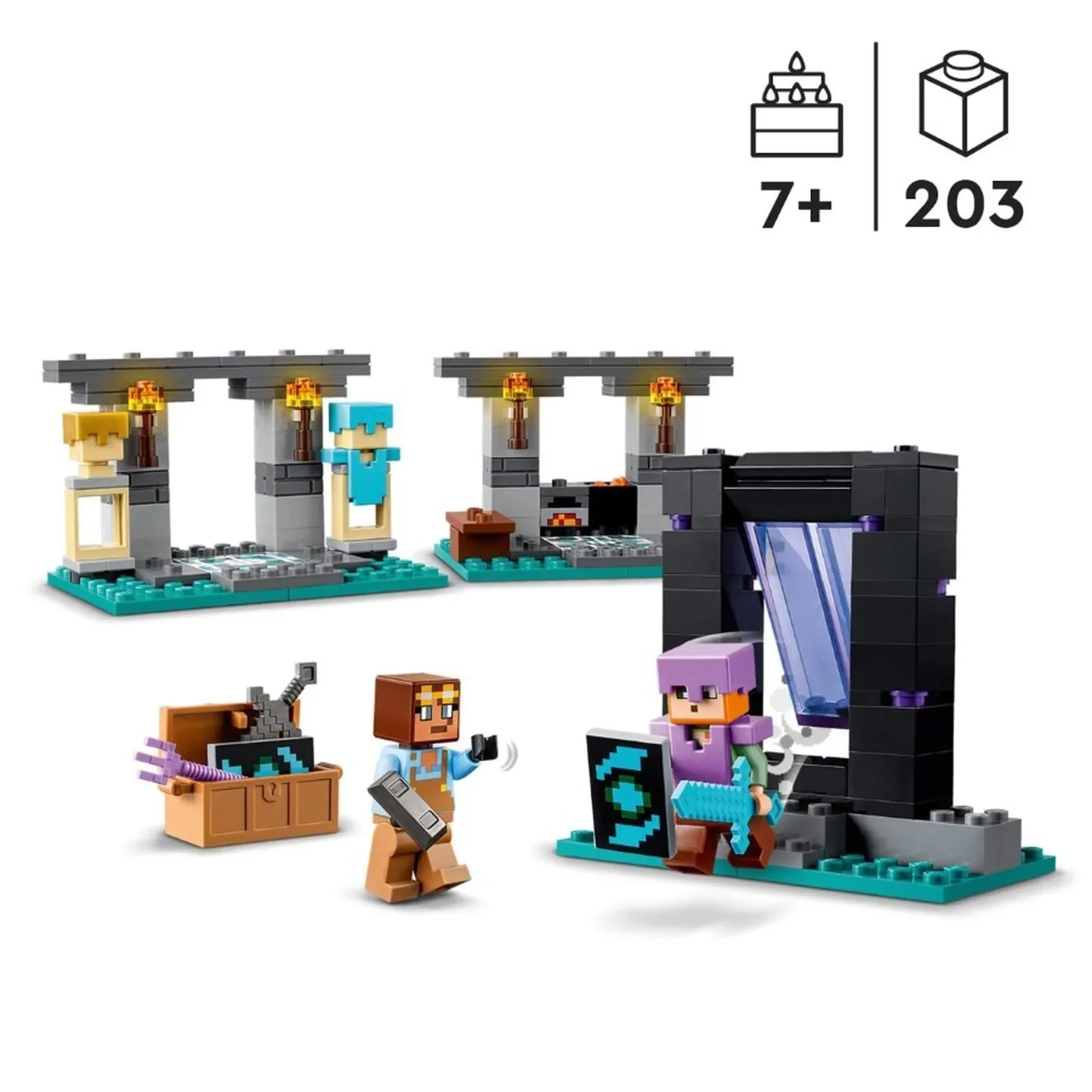Строительный набор LEGO Minecraft Оружейная, 203 эл. foto