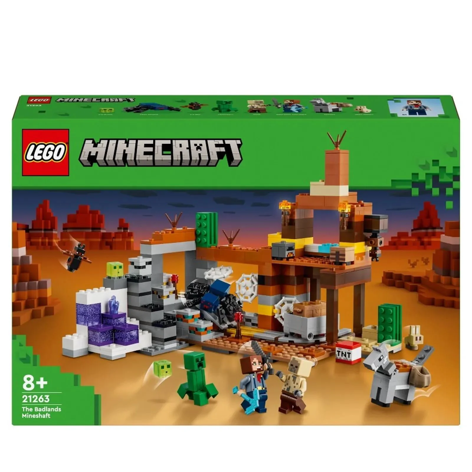 Строительный набор LEGO Minecraft Шахта в Бэдлендсе, 538 эл.
