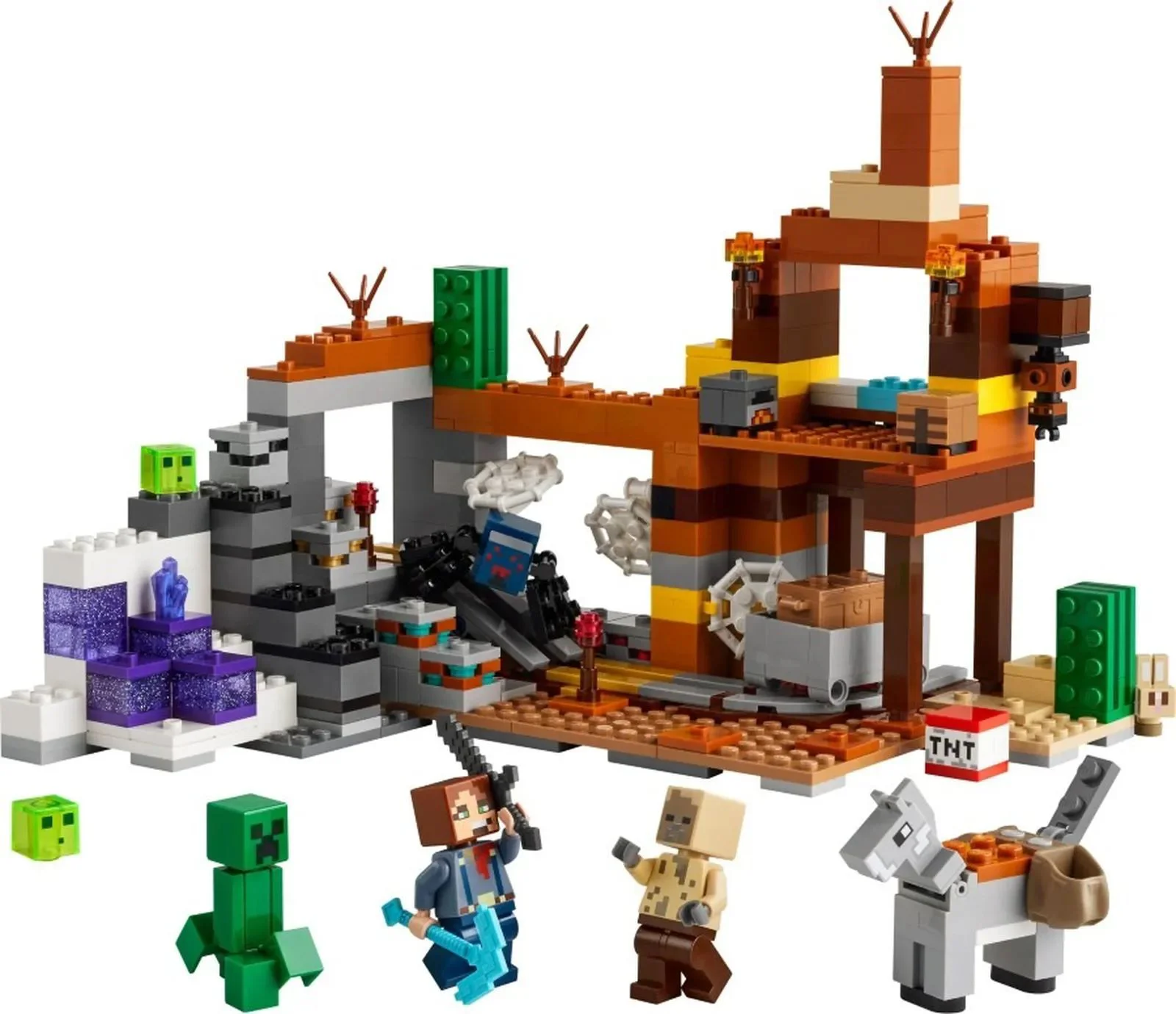 Строительный набор LEGO Minecraft Шахта в Бэдлендсе, 538 эл.