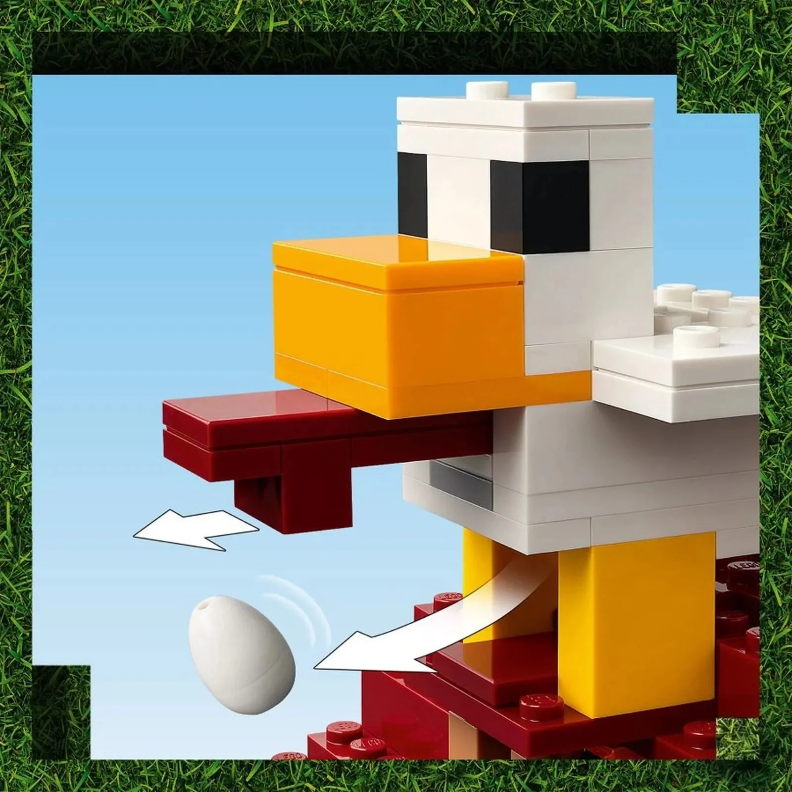 Строительный набор LEGO Minecraft Атака шара-гаста на деревню, 555 эл.