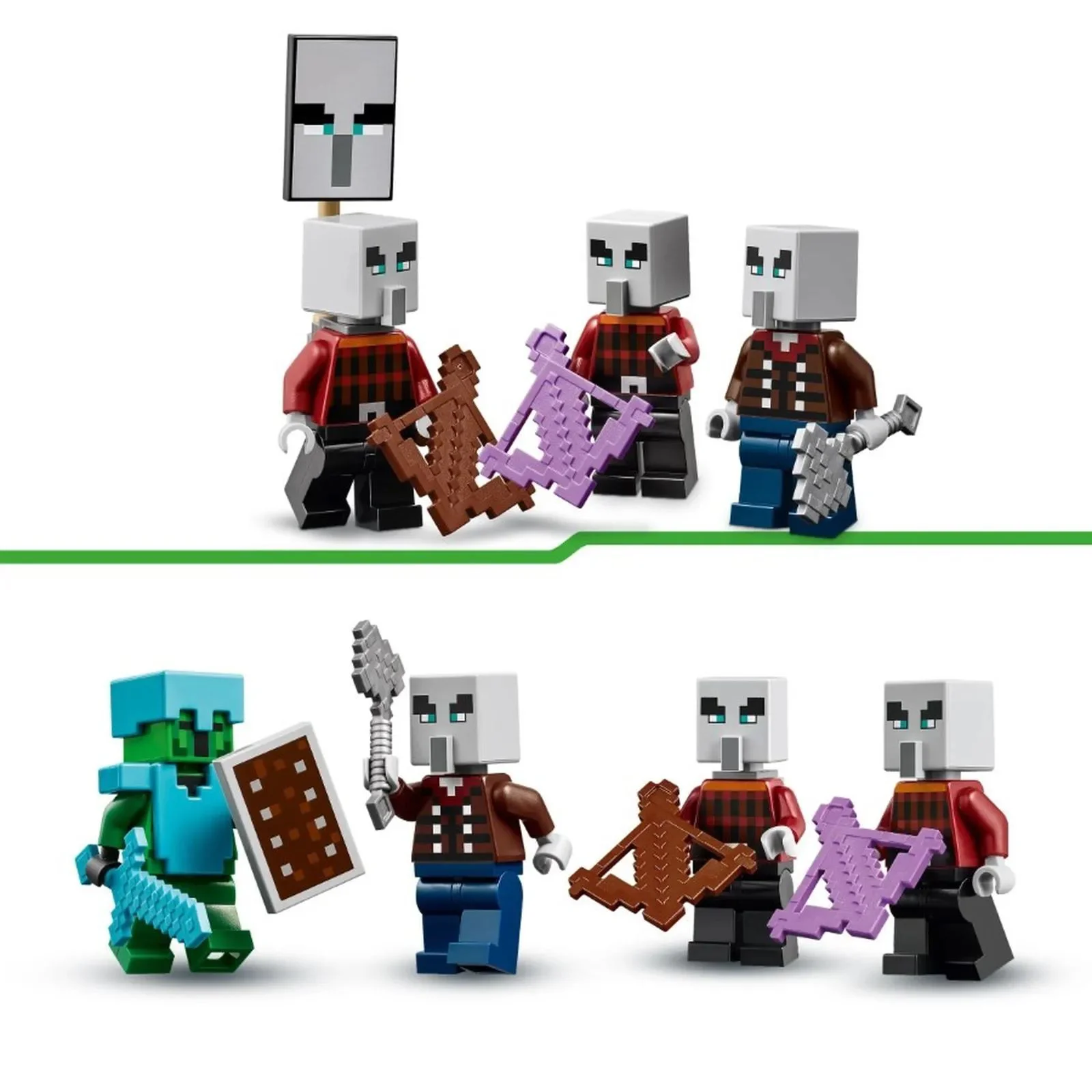 Строительный набор LEGO Minecraft Пустынный патруль илладжеров, 105 эл.