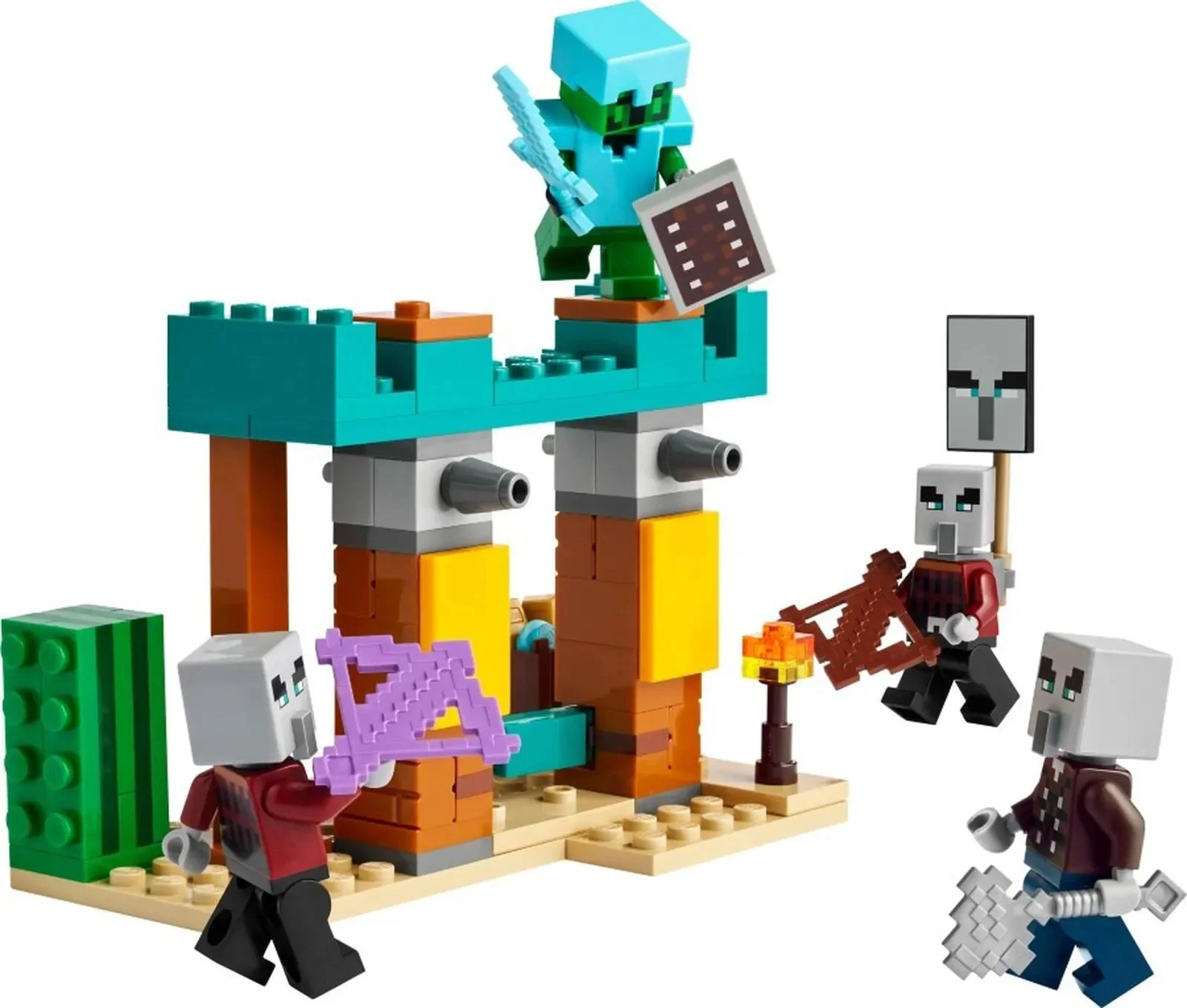 Строительный набор LEGO Minecraft Пустынный патруль илладжеров, 105 эл.